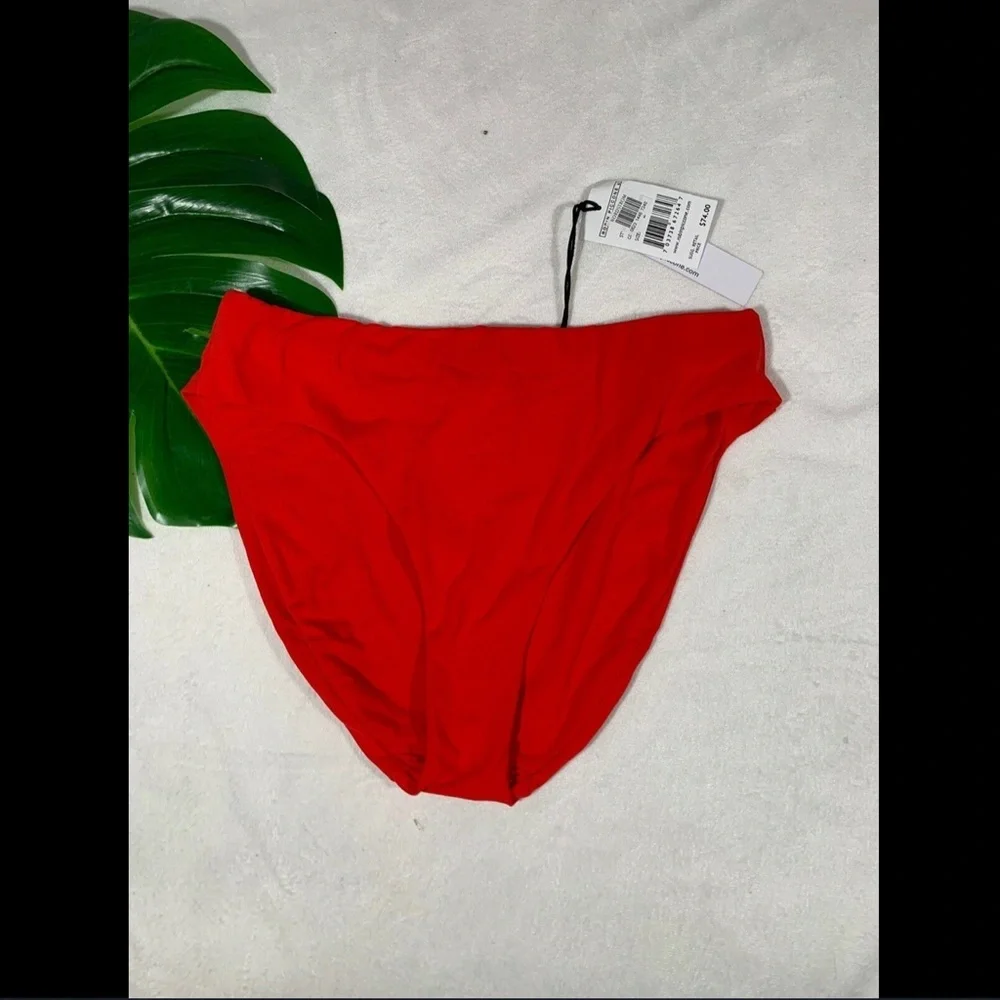 NWT‎ $74 Robin Piccone Ava High Waist Bikini Bottom